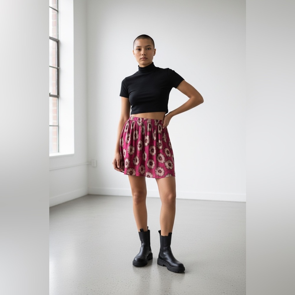 Pink and Brown Skirt